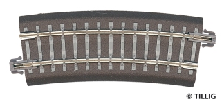 Tillig 83710 - Bettungsgleis gebogenes Gleis R310/15° (TT, H0m)